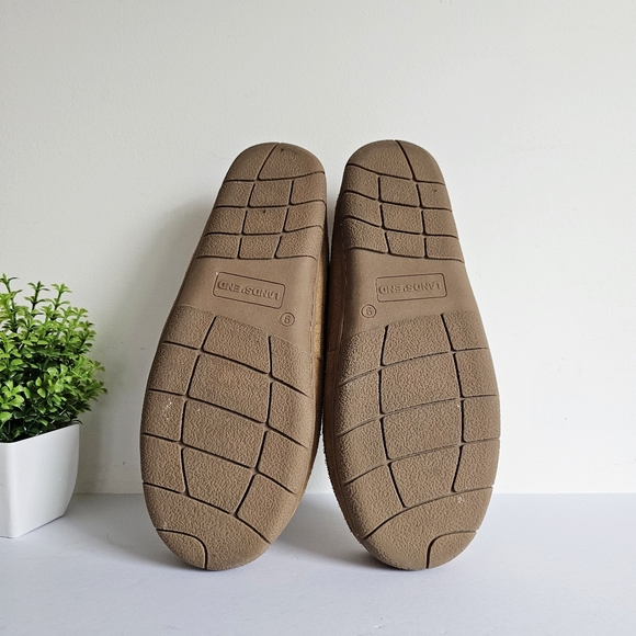 Lands\'End Men\'s Shearling Lined Suede Indoor Outdoor Moccasin Slippers Size 9D main image 7